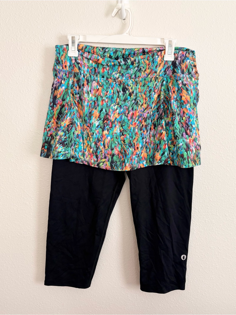 Dona Jo Tennis Pickleball Multicolor Skirt Leggings Stretch Size XL 3
